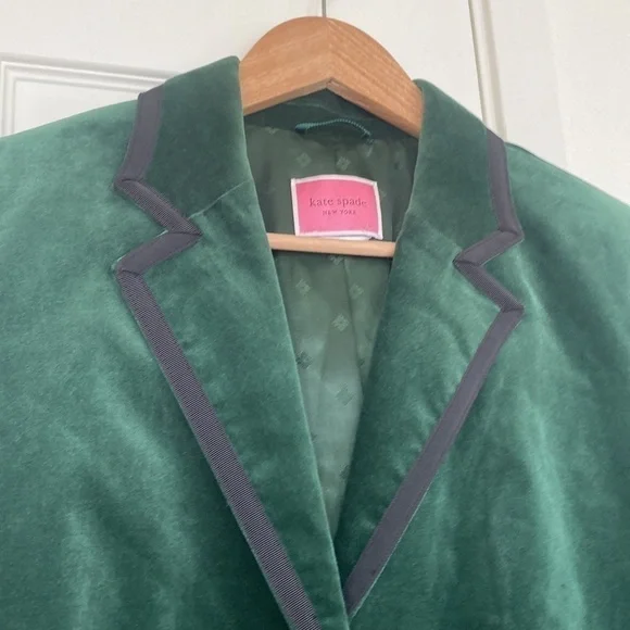 NWOT Kate Spade jewel button velvet jacket. - Picture 7 of 8